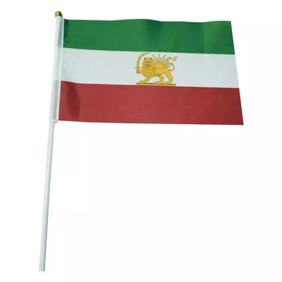 Vecchia mano portatile Iran Lion Mini Polyester Hand Held Flags della bandiera dell'Iran