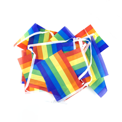 Materiale quadrato del poliestere della bandiera 100 di rettangolo LGBT del triangolo per all'aperto