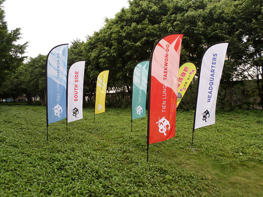 Bandiere promozionali stampate della piuma di spiaggia di colore su ordinazione all'aperto della bandiera