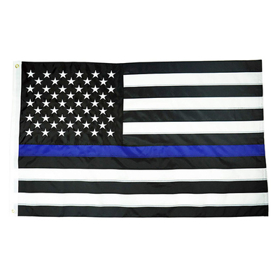 bandiere nazionali dell'America Blue Line della bandiera su ordinazione del poliestere di 90x150cm