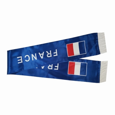 Materiale stampato su misura del poliestere di stile semplice della sciarpa della bandiera della Francia