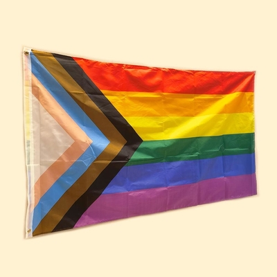 Poliestere multicolore di Lgbt 3x5 Pride Flag 100D con colore quattro