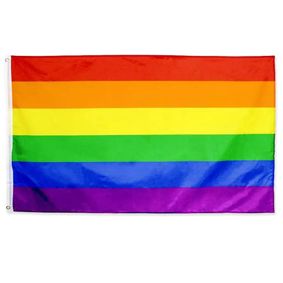 Bandiera LGBT stampata digitale personalizzata Bandiera arcobaleno gay in poliestere 3 * 5 piedi