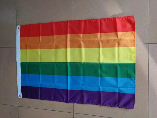l'arcobaleno LGBT di 3x5Ft inbandiera Digital che stampa la bandiera di progresso di Bandeira LGBT