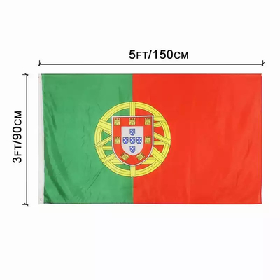 Bandiera nazionale su ordinazione 100% del Portogallo del poliestere delle bandiere di 3X5 Ft tutte le bandiere di paesi
