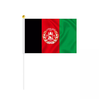 Palo bianco ha personalizzato la bandiera tenuta in mano dell'internazionale di Afghanistan del poliestere delle bandiere 100D