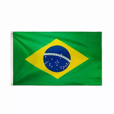 bandiere 100% di paesi su ordinazione del poliestere della bandiera di paese di 3X5ft Brasile