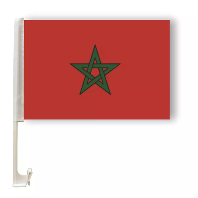 Bandiera su ordinazione dell'automobile di sublimazione dei paesi della bandiera marocchina dell'automobile del poliestere
