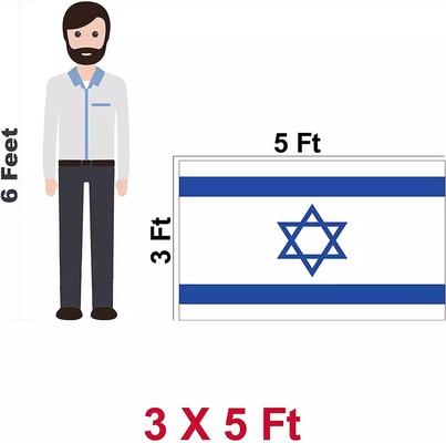 3x5ft Israel National Flag Single /Double hanno parteggiato stampando le bandiere del mondo del poliestere