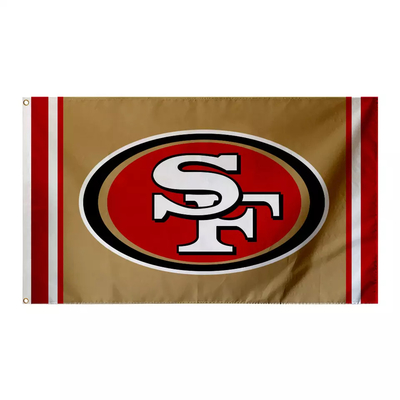 Bandiere su ordinazione Eco Frendly di Team Flags 3x5ft di calcio di San Francisco 49ers del NFL SF